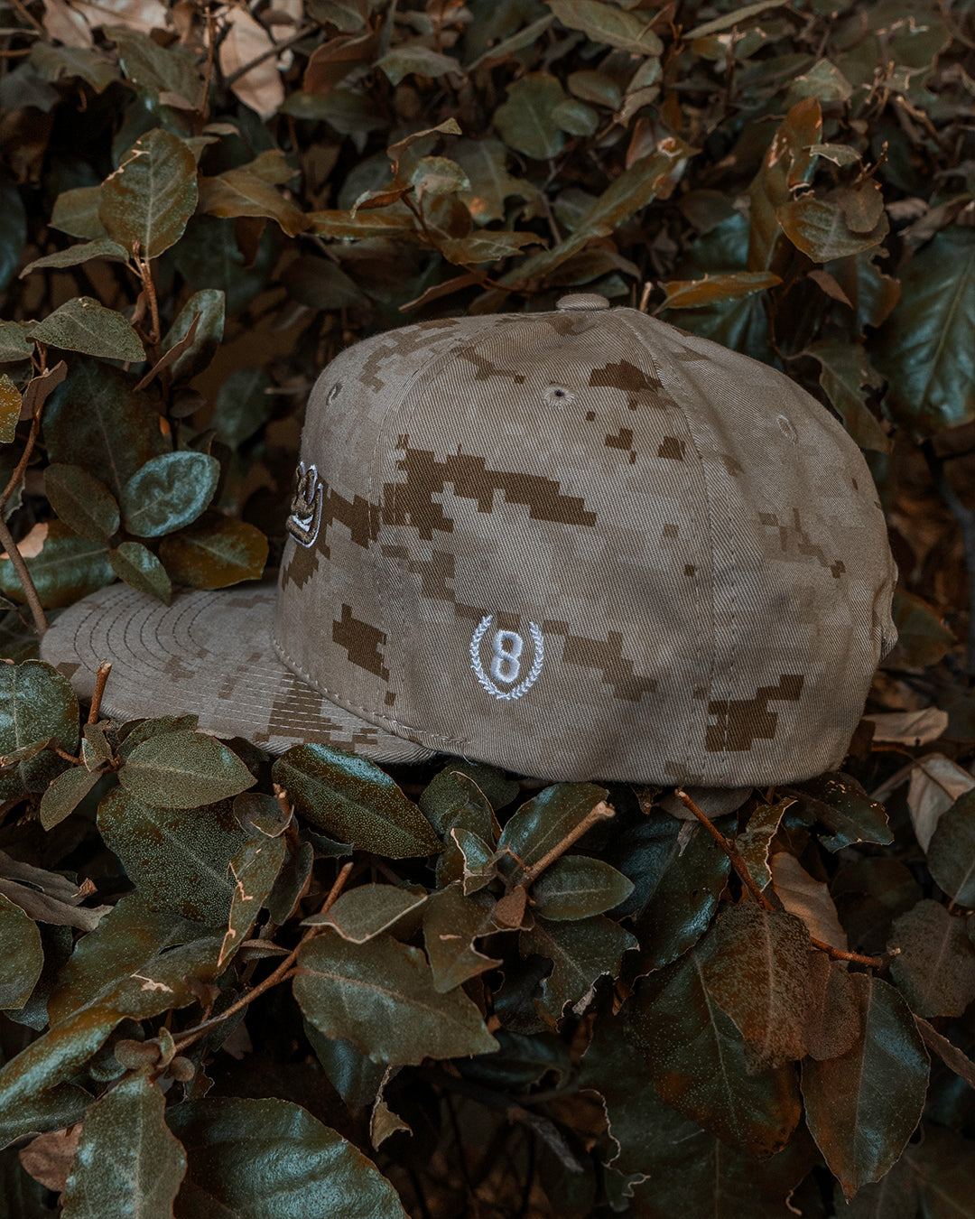 Tan Camo Cursive Ochos (W/Patch)