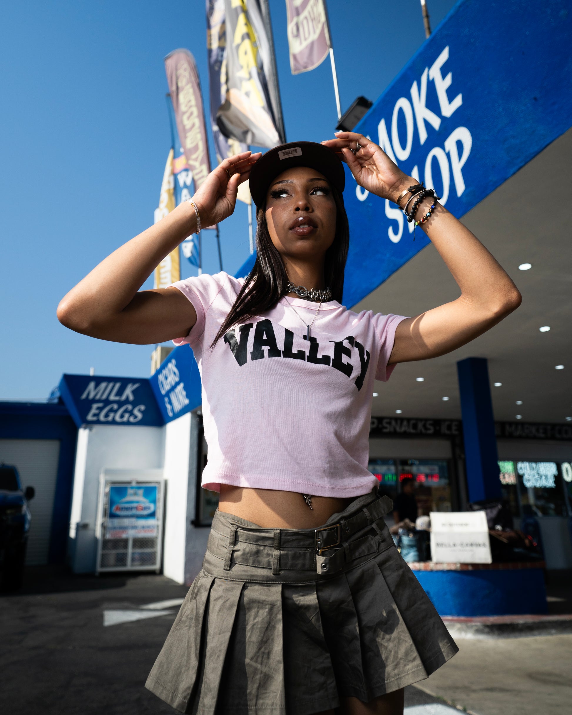 Girls Pink Valley Crop Top