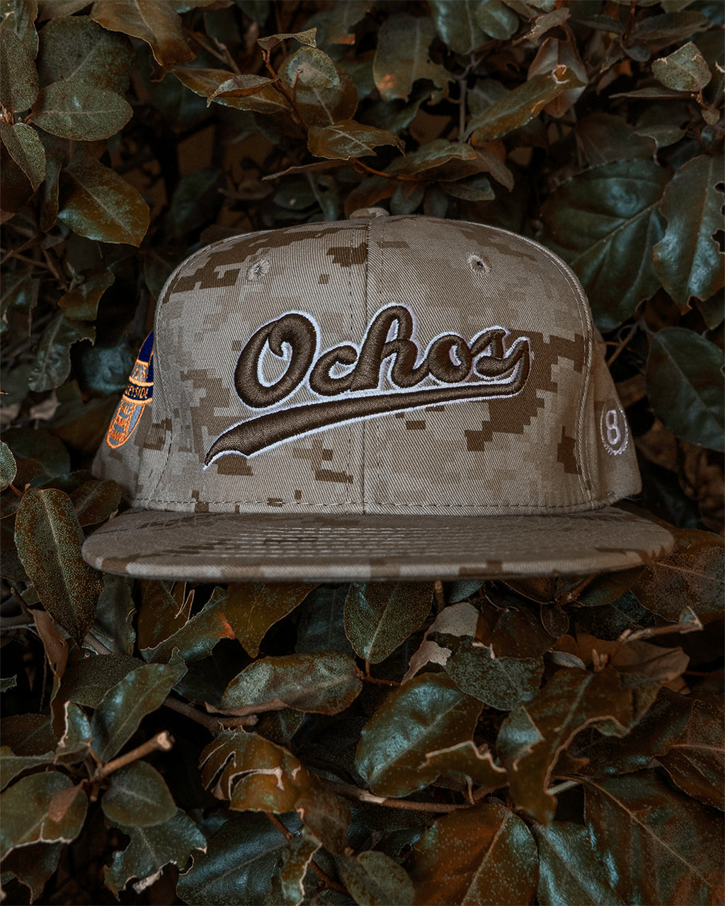 Tan Camo Cursive Ochos (W/Patch)